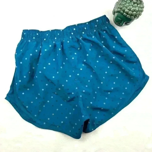 Nike Women's Blue Polkadots Dri-Fit Mesh Side Running Athletic Shorts Size M - Picture 8 of 14
